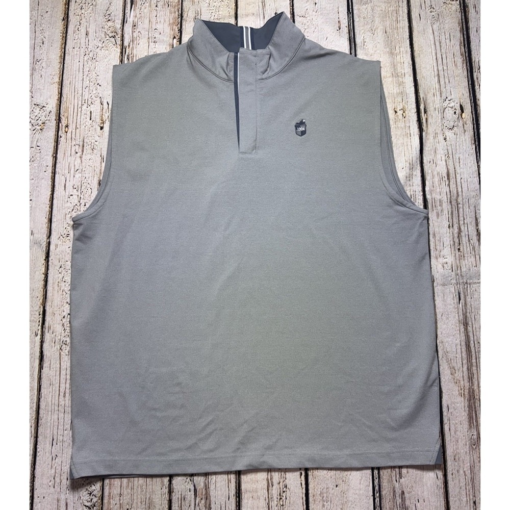 FOOTJOY‎ 1/4 ZIP STRETCH NYLON SPANDEX GOLF VEST Gray XL Golf Club Logo